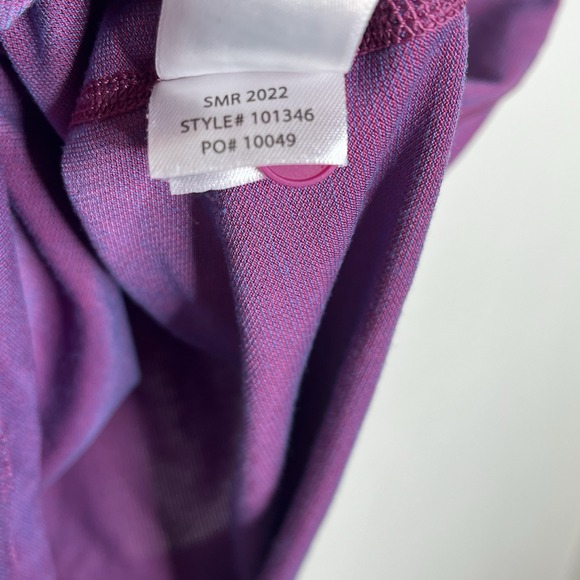 Rhone Delta Pique Polo Shirt Purple Mens Size M Short Sleeve Golf Tech Tennis - Picture 5 of 7